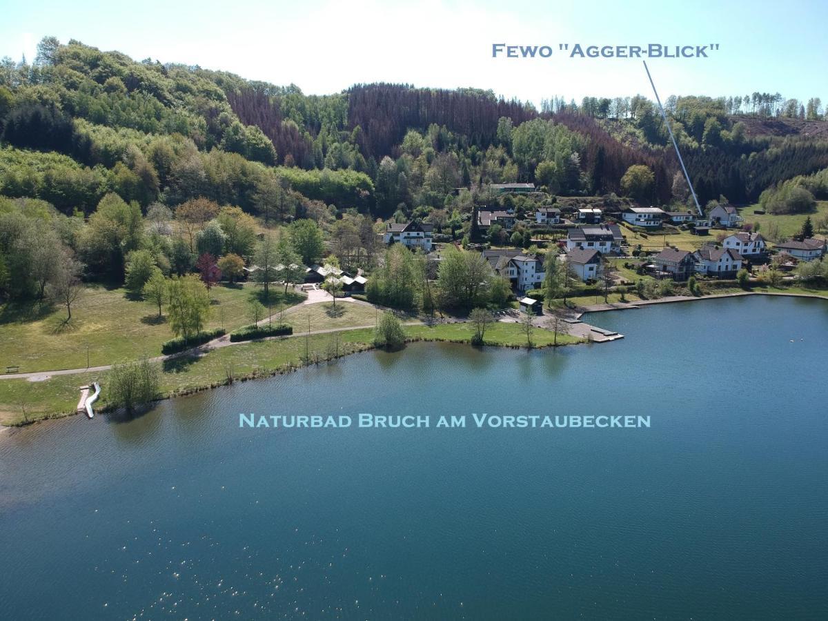 Exklusive Ferienwohnung 'Agger-Blick' Mit Grosser Seeblick-Terrasse & Sauna Gummersbach Eksteriør billede